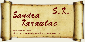 Sandra Karaulac vizit kartica